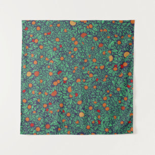 Rich fruit garden trees crown - vintage seamless p tapestry