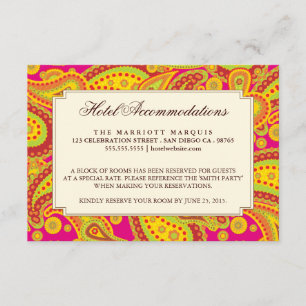 Rich Gold Paisley Pattern Party Enclosure Card