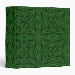 Rich Green Satin Fractal Flowers 1.5 inch Binder
