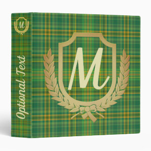 Rich Green Tartan (Plaid) Custom Binder