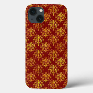 Rich Holiday Damask iPhone 13 Case