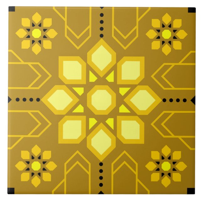 Rich Islamic Mosaic Style Ornament Tile (Front)