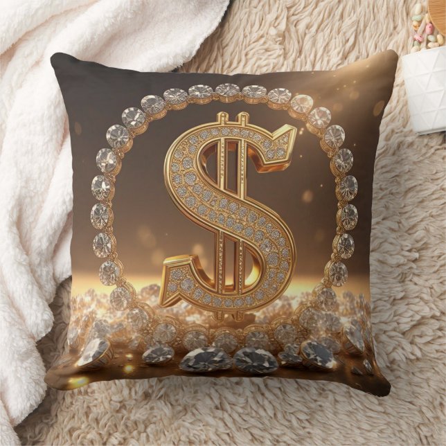 "Rich Luck Charm" Throw Pillow (Blanket)
