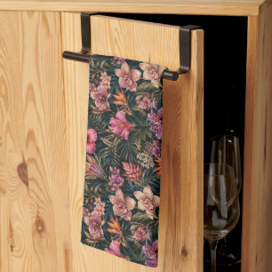 Rich Luxury Exotic Floral Paradise Kitchen Towel