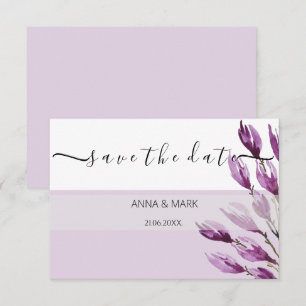 Rich Magnolia Pastel Purple Violet Hand-painted