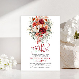Rich Marsala Autumn Floral We Still Do Invite