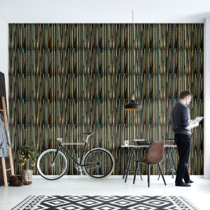 Rich Multicolored Wood Design Wallpaper