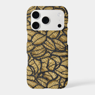 Rich Mustard Skeletal Leaf Lace