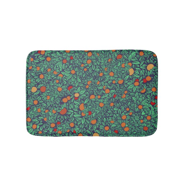 Rich Orchard: Vintage Tree Pattern. Bath Mat (Front)
