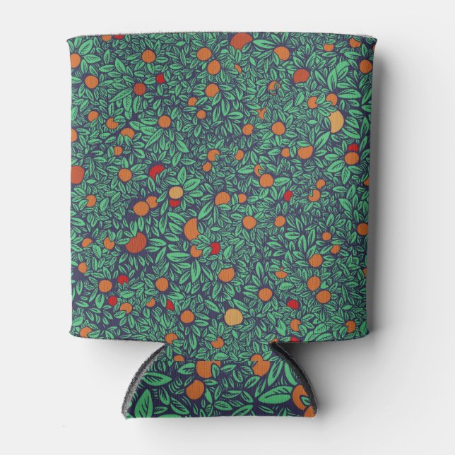 Rich Orchard: Vintage Tree Pattern. Can Cooler (Front)
