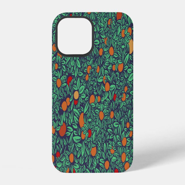 Rich Orchard: Vintage Tree Pattern. iPhone Case (Back)