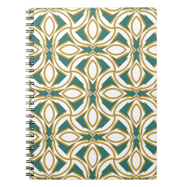  rich ornament. Sloping seamless colourful ornamen Notebook (Front)