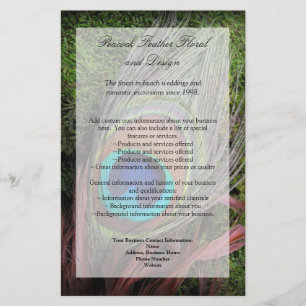 Rich Peacock Feather with Green Moss Flyer