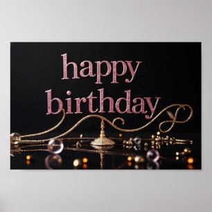 Rich Pink Blush luxurious elegant extravagant  Poster