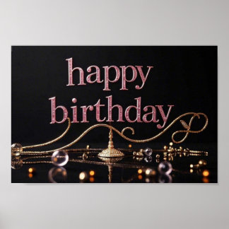 Rich Pink Blush luxurious elegant extravagant Poster