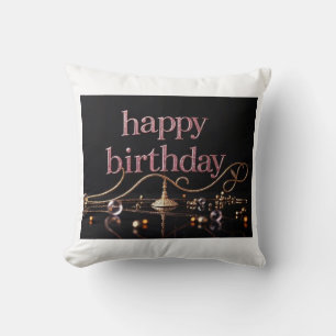 Rich Pink Blush luxurious elegant extravagant Throw Pillow