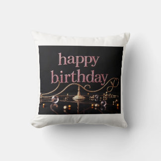 Rich Pink Blush luxurious elegant extravagant  Throw Pillow