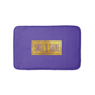 Rich Purple and Gold Tone Bath Mat