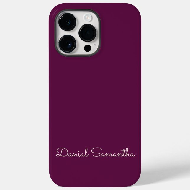 Rich Purpule Custom Name Personalized  Case-Mate iPhone Case (Back)