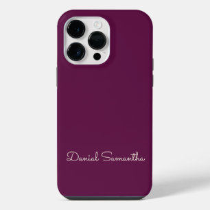 Rich Purpule Custom Name Personalized iPhone 14 Pro Max Case