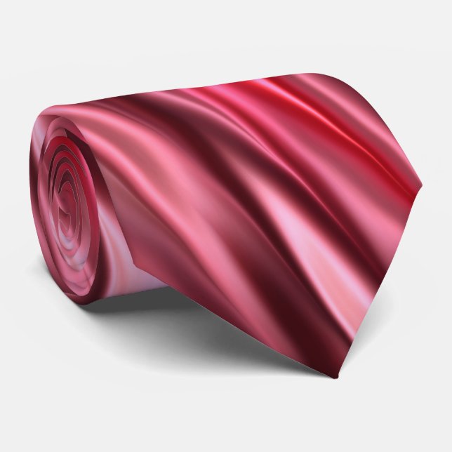 Rich raspberry stripes tie (Rolled)