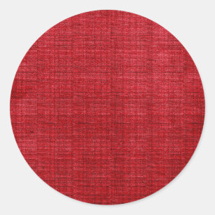 Rich Red Fabric Classic Round Sticker