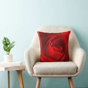 Rich Red Rose Pillow