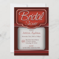 Rich Red Velvet: Bridal Shower Invitations