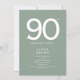 Rich Sage 90th Birthday Party  Invitation