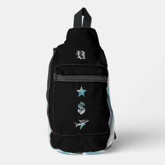 RICH Sling Bag Trend Abstract Blue Ocean