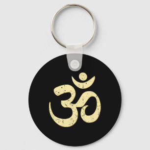 Rich Sphere Om Omkar Aum Symbol Spiritual Yoga Med Keychain