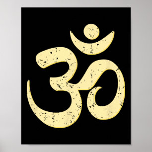 Rich Sphere Om Omkar Aum Symbol Spiritual Yoga Med Poster