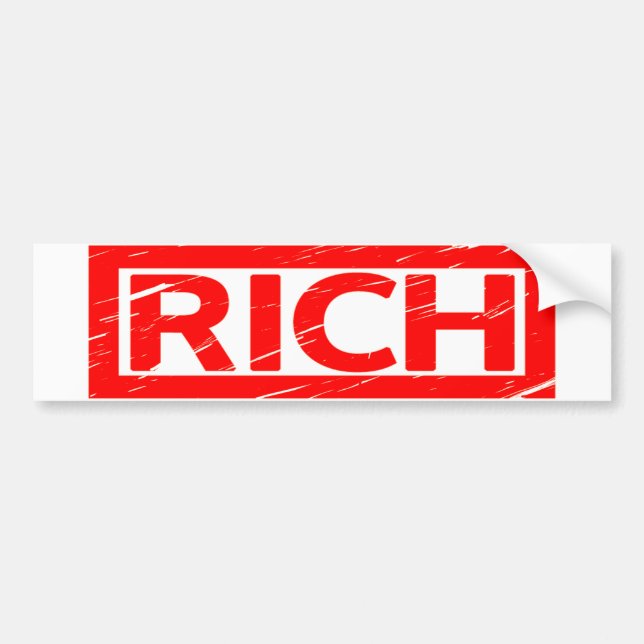 Rich Stamp Bumper Sticker (Front)
