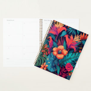 Rich Tropical Floral Pattern Planner