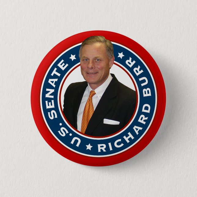 Richard Burr U.S. Senate 2 Inch Round Button (Front)