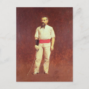 Richard Burton in Fencing Dress, 1889 Postcard