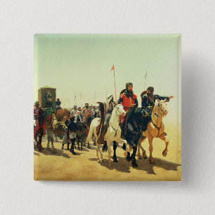 Richard Coeur de Lion on his way to Jerusalem 2 Inch Square Button