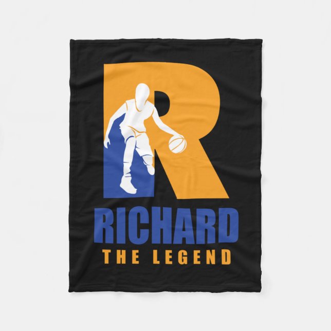 Richard Custom Player Basketball Your Name The Leg Fleece Blanket (Front)