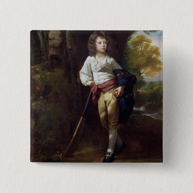 Richard Heber, 1782 (oil on canvas) 2 Inch Square Button (Front)