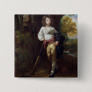 Richard Heber, 1782 (oil on canvas) 2 Inch Square Button