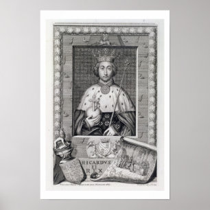 Richard II (1367-1400) King of England 1377-99, af Poster