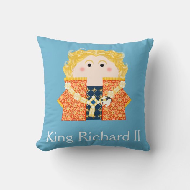 Richard II King of England Throw Pillow (Front)