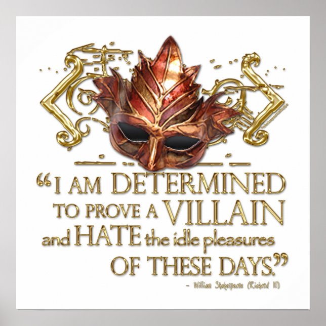 Richard III Quote (Gold Version) Poster (Front)