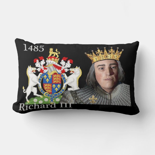 Richard III wears his crown Lumbar Pillow (Front)