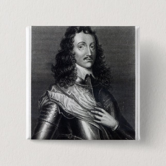 Richard Lovelace 2 Inch Square Button (Front)