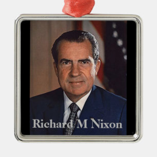 Richard M. Nixon 37th President Metal Ornament