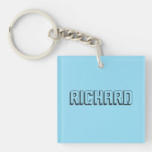 Richard Name In Block Letters, Keychain