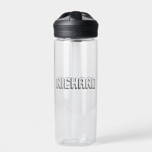 Richard Name In Block Letters, Water Bottle