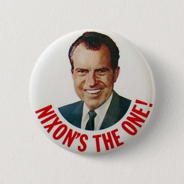 Richard Nixon 1968 Election Campaign Badge 2 Inch Round Button (Front)