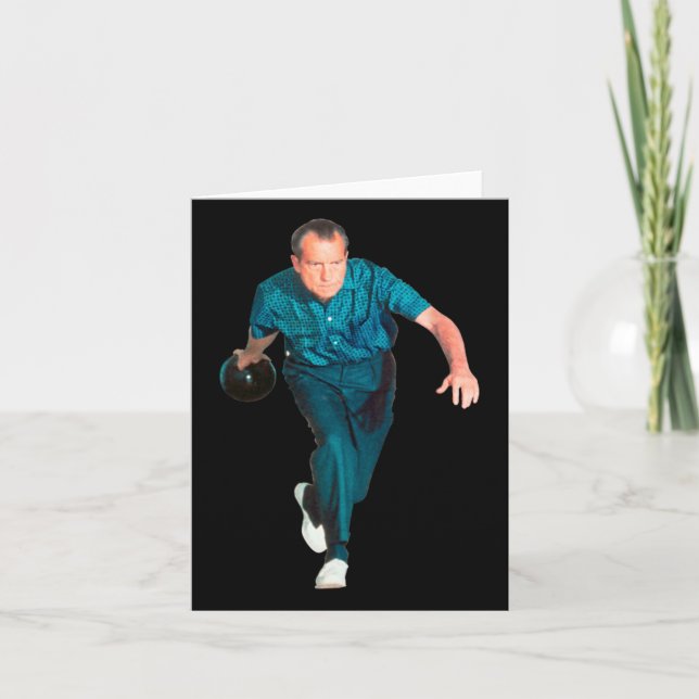 Richard Nixon Bowling  Card (Front)